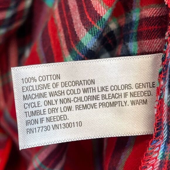 NWT WONDERSHOP Pajama Set Men's Sz 3XL Red Plaid Long Sleeve 100% Cotton Holiday - Picture 4 of 16